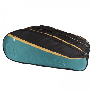 Niebiesko-czarny Apacs TRI 3812 profesjonalny termobag badmintonowy na 3 rakiety